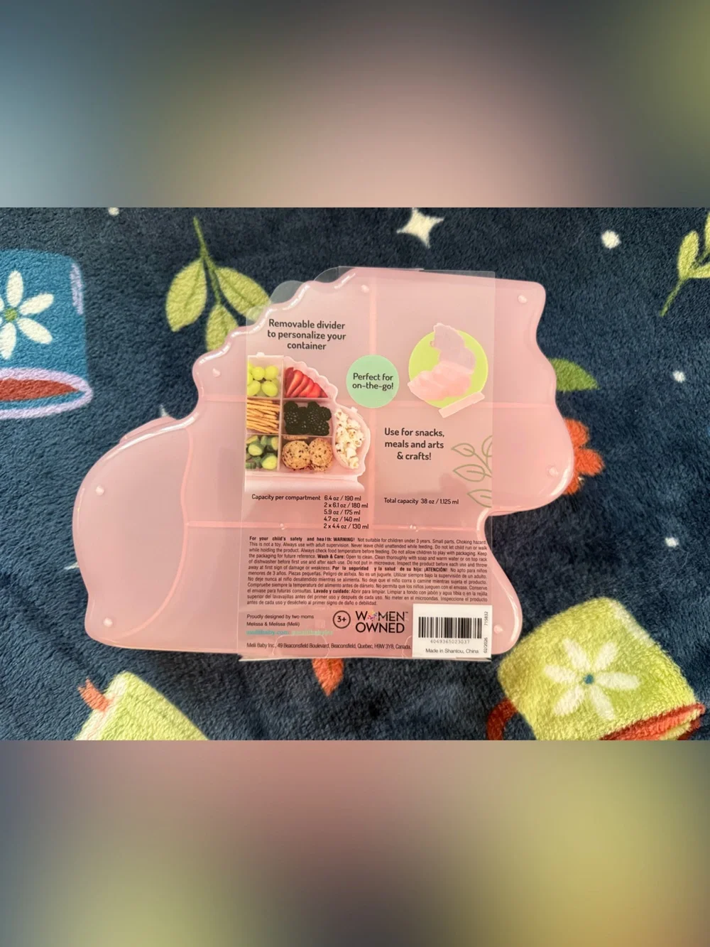 Melli Pink Unicorn Snackle Box with 7 Compartments